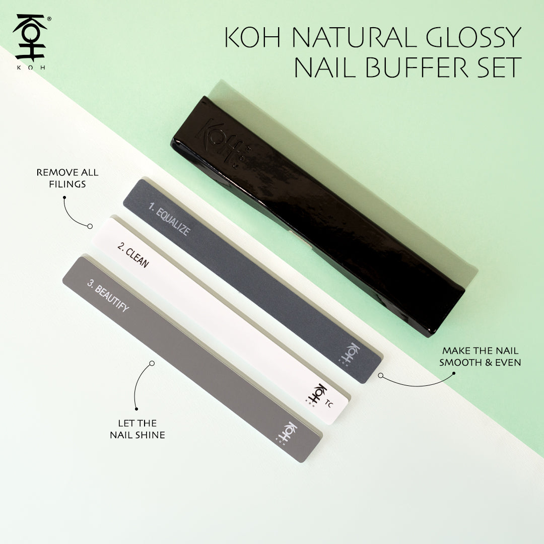 NATURAL GLOSSY NAIL BUFFER SET